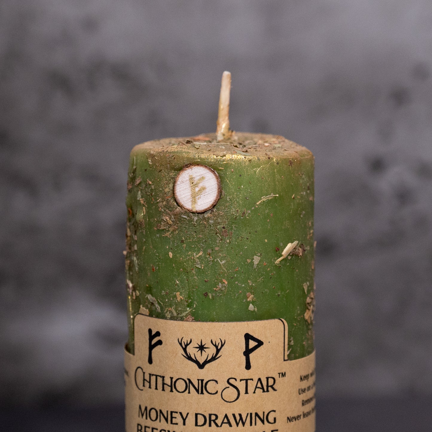 Money Drawing Beeswax Candle